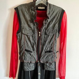 we...love Collection Tunic Dress/Vest From France w/bonus Red Mesh Top - Small